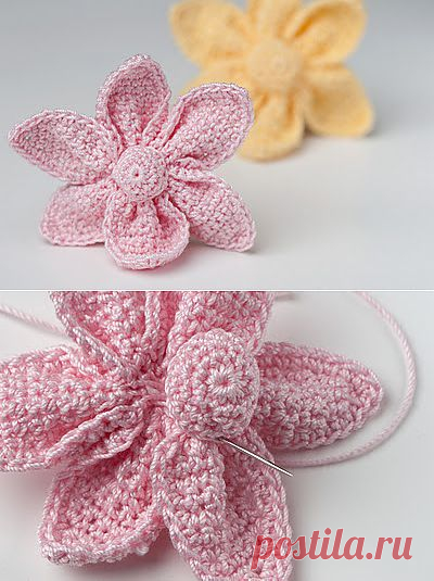 Crocheterie: Вязание крючком милый маленький цветок - Свободный Образец