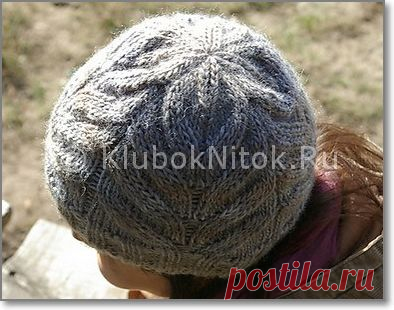 Шапочка листиками | Вязание для женщин | Вязание спицами и крючком. Схемы вязания.