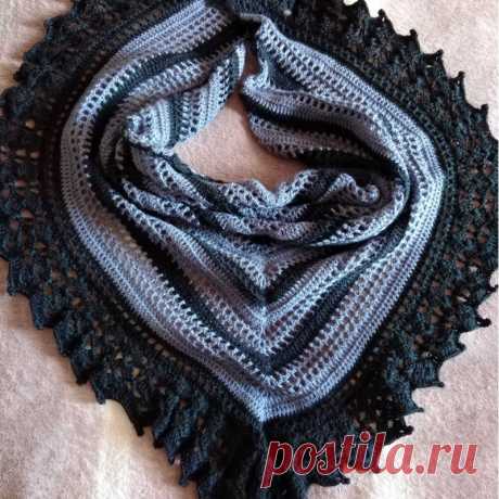 Бактус шаль  ручной работы