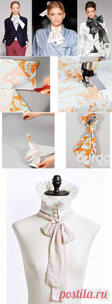 Воротник-бант / Мастер-классы / Burdastyle