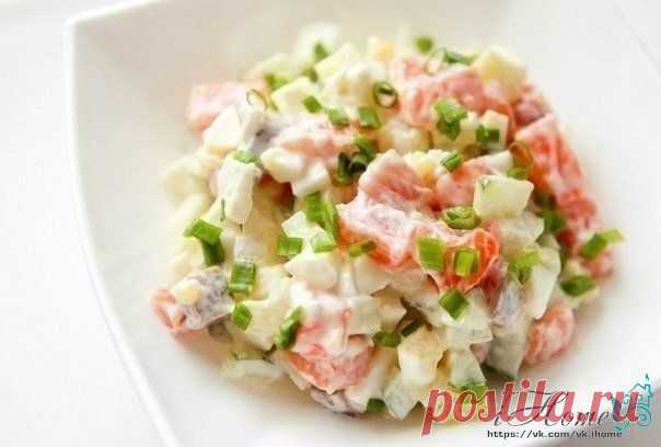 Салат (зерненый творог+крабовые палочки+остальное)