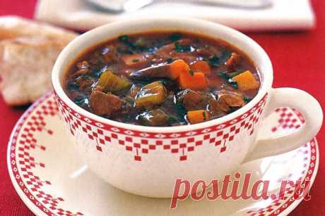 Lamb shank and vegetable soup