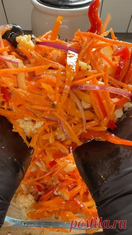 Корейский салатцветная капуста - 600 гморковь - 1 шт красный лук - половинка болгарского перца - 1 шт чеснок - 2 зубчика кориандр - 1/2 ст. л. острый красный...