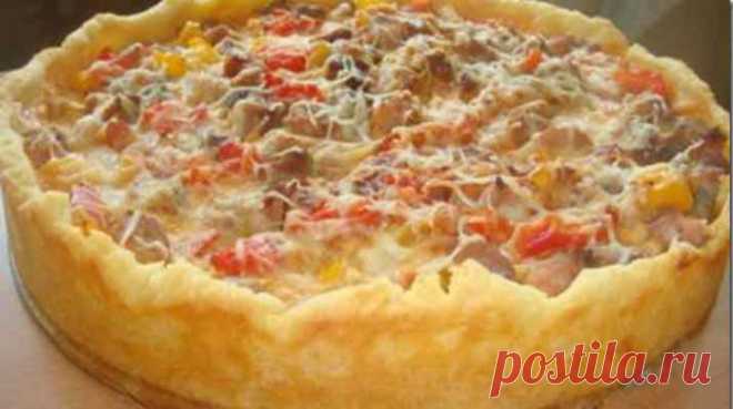 Открытый мясной пирог на картофельном тесте