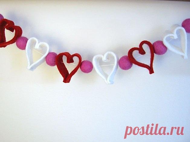 Гирлянда своими руками! Из фетра или цветной бумаги!