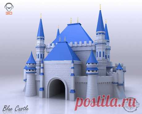 Blue Castle 3D Модель in Здания 3DExport