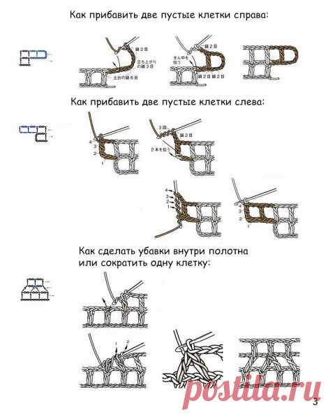 Филейные узоры (техника добавлений. убавлений)