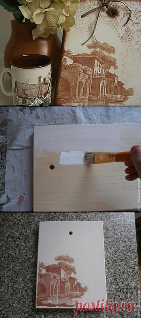 Разделочная доска &quot;Венецианское кружево&quot; (декупаж мастер-класс)