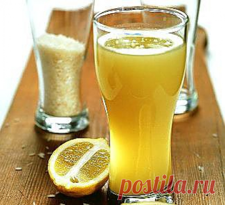 Быстрый квас с лимоном