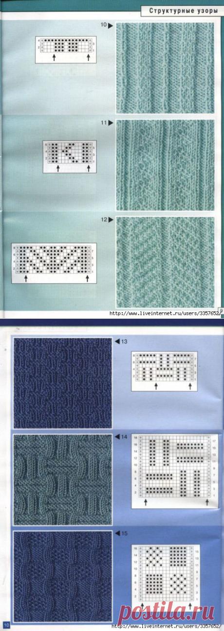 Узоры спицами (много).