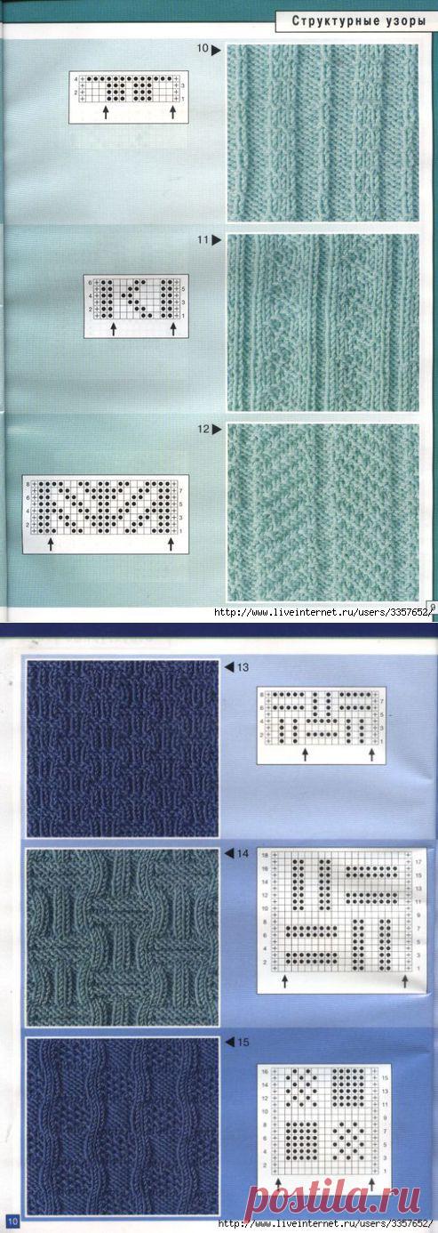 Узоры спицами (много).