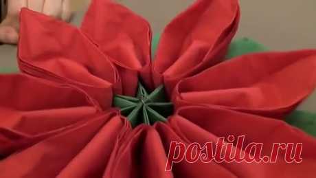 Цветок из салфеток - просто и очень красиво