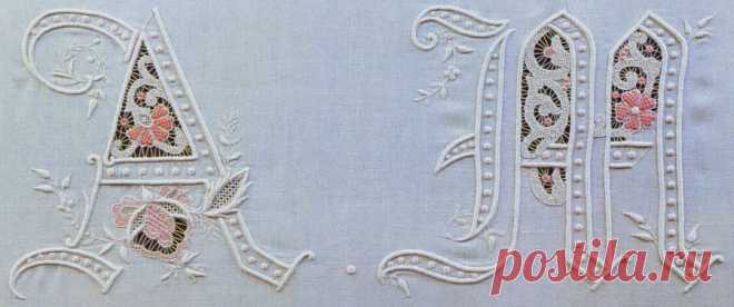 Итальянский рукоделие: монограммы и шифры