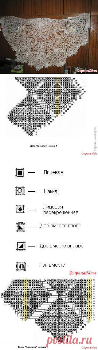 Шаль Клематис: Дневник группы "Вяжем вместе он-лайн" - Страна Мам