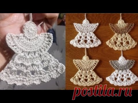 Рождественский ангел крючком