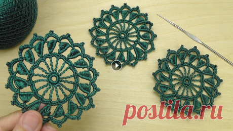 КРУГЛЫЙ МОТИВ вязание крючком - новый мотив для ирландского кружева crochet motif irish lace Мастер-класс вязание крючком круглого ажурного мотива для ирландского кружева @Уроки ВЯЗАНИЯ Литке Татьяны @Уроки ВЯЗАНИЯ для начинающих Круглые мотив...