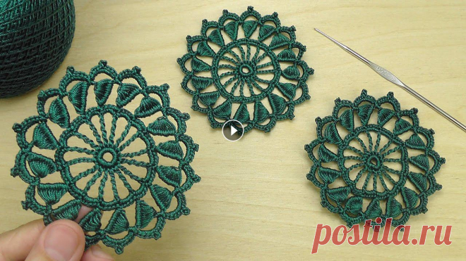 КРУГЛЫЙ МОТИВ вязание крючком - новый мотив для ирландского кружева crochet motif irish lace Мастер-класс вязание крючком круглого ажурного мотива для ирландского кружева @Уроки ВЯЗАНИЯ Литке Татьяны @Уроки ВЯЗАНИЯ для начинающих Круглые мотив...