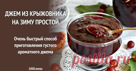 Джем из крыжовника на зиму простой рецепт с фото пошагово и видео Очень быстрый способ приготовления густого ароматного джема