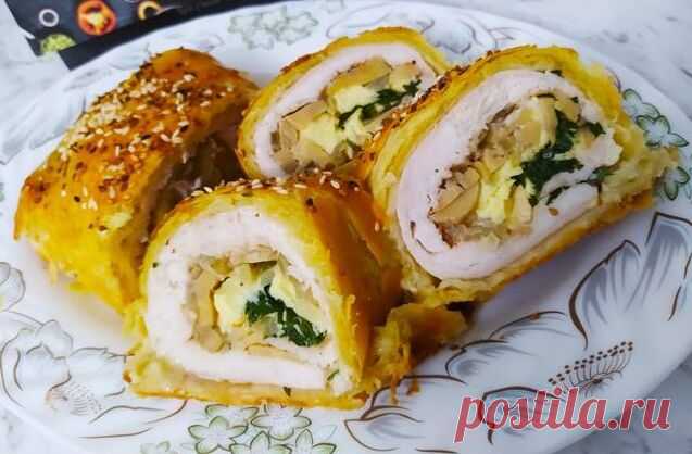 Куриный рулет в тесте - Home-Cook.Net