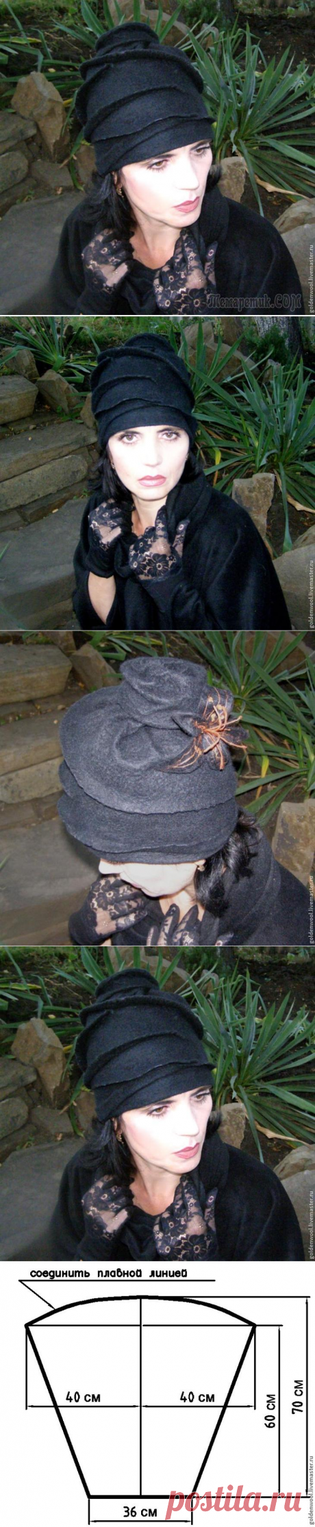 Шапочка "Багира - повелительница джунглей" в технике валяния