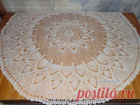 Скатерть крючком — работа Елены - вязание крючком на kru4ok.ru