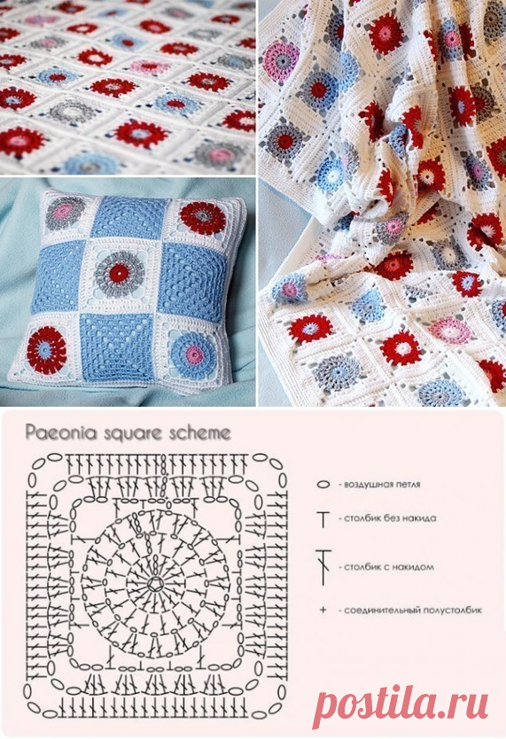 Вязанные мотивы плед. Вязанный плед схемы крючком | Лаборатория домашнего хозяйства
