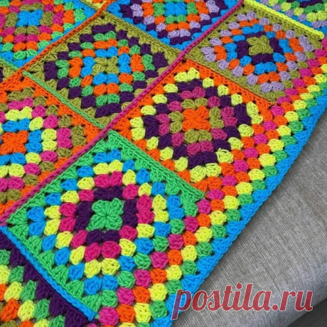 Знаменитый "Бабушкин квадрат", описание и схема | Рукоделие в жизнь Пульс Mail.ru