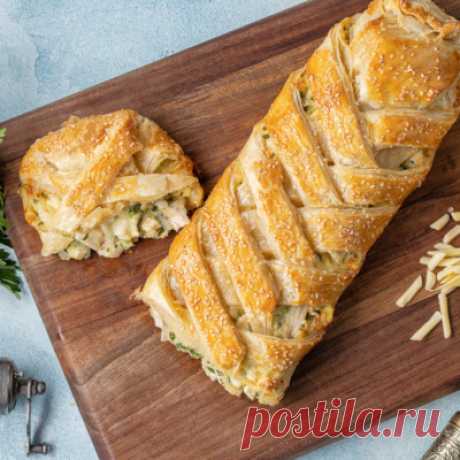 Слоеный пирог с курицей и сыром – Zira.uz