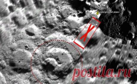 16.10.2015. - В кратере Ньютон обнаружена база инопланетян