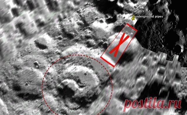 16.10.2015. - В кратере Ньютон обнаружена база инопланетян