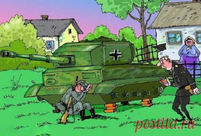 Группа советских войск в Германии... 
ГСВГ (Группа советских войск в Германии). Водитель говновоза выехав из части на немецкую улочку, нечаянно 