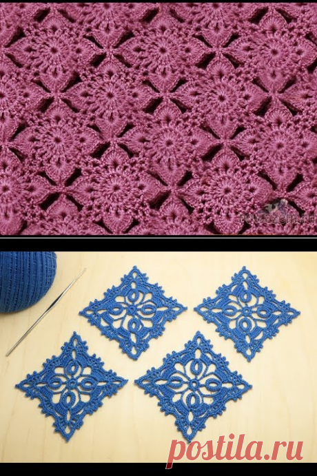 АЖУРНЫЙ КВАДРАТНЫЙ МОТИВ вязание крючком мастер-класс How to Crochet for Beginners - YouTube