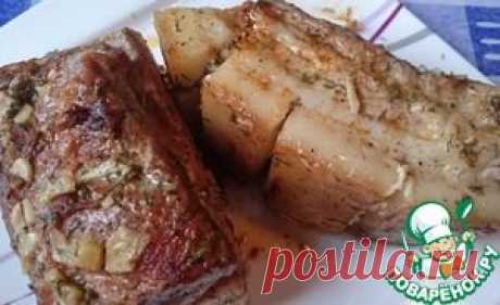 Сало в маринаде запечённое - кулинарный рецепт