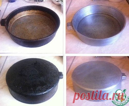 Как очистить "бабушкины" чугунные кастрюли/сковородки