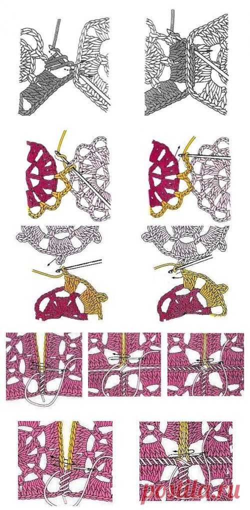 Соединение мотивов крючком