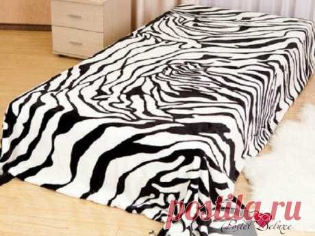 Пледы Absolute 66611 Absolute ZA MF 969 1822 Шкура зебры Микрофибра