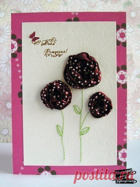 цветы из лент