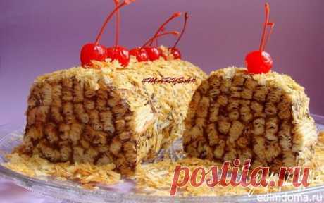 Торт-полено из слоеного теста с шоколадным кремом | Кулинарные рецепты от «Едим дома!»