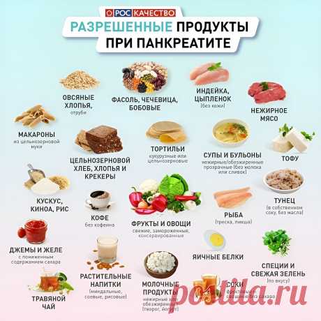 Разрешенные продукты при панкреатите