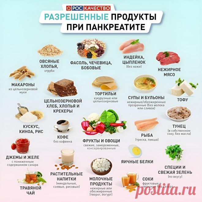 Разрешенные продукты при панкреатите