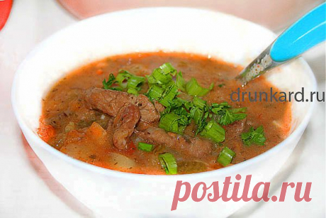 Рагу из говядины с солёными огурцами.