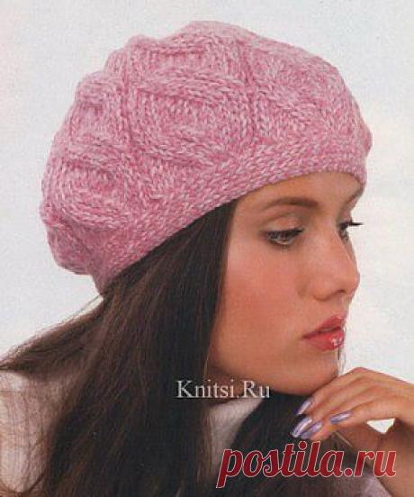 Берет. Вязание для женщин / Шапки береты шарфы / Спицами