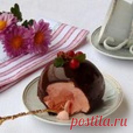 Десерт "Ягодно-шоколадный шар" Кулинарный рецепт