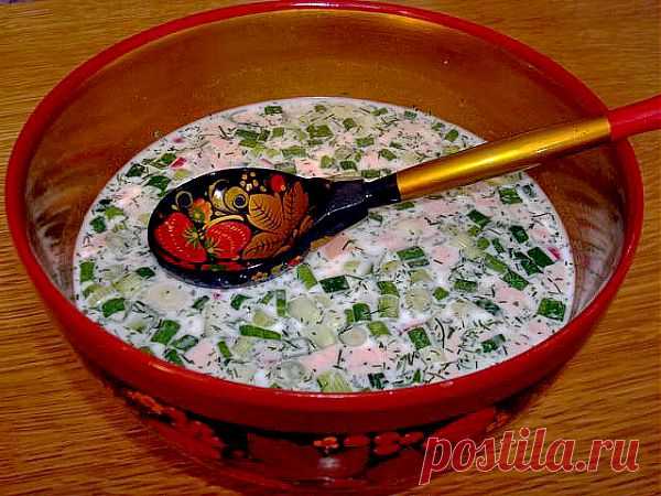 Окрошка на кефире и минералке! И такое бывает)
