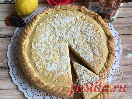 Татарский трехслойный пирог с курагой, черносливом и лимоном: рецепт
