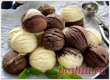 Вкусное и эффектное печенье "Шарики мороженого"