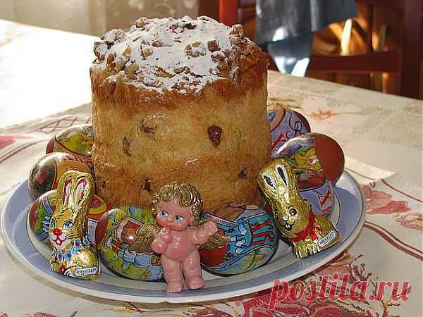 Кулич пасхальный (замешиваем тесто с вечера).