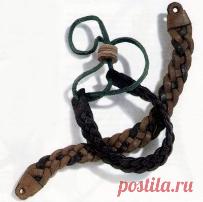 Схемы плетения кожаных браслетов