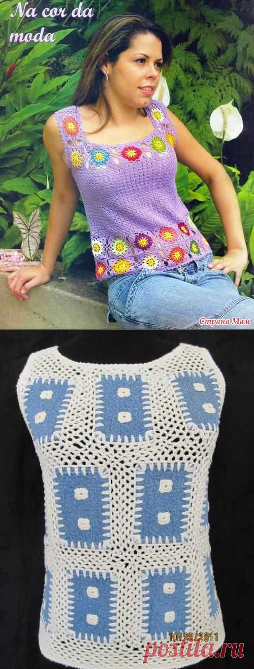 Вязание крючком туники, жилеты,топы | Записи в рубрике Вязание крючком туники, жилеты,топы | Дневник Людмила_Васькова