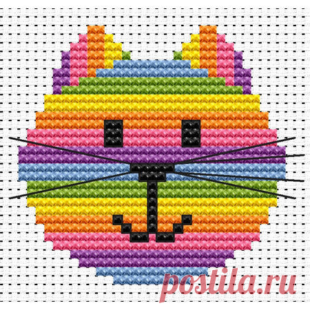 Sew Simple Cat Head Cross Stitch Kit